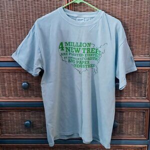 4 Million Trees are Planted Everyday by Industries Sage-green Awareness Tshirt
